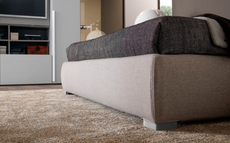 Ліжко Moon 180x200, тканина smart grigio chiaro 304, з підйомним механізмом