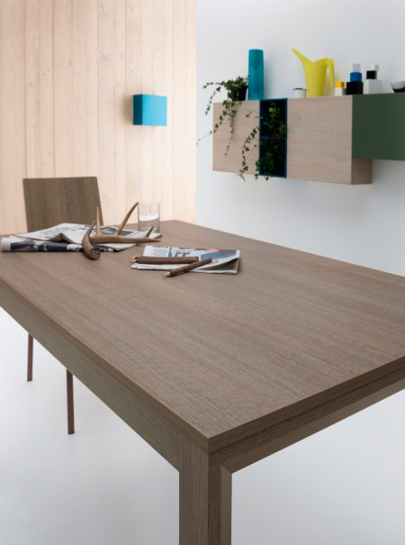 Стіл розкладний FLY, 110 + 50, меламін Rovere Grigio 85