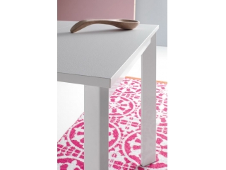 Стіл розкладний Zen Plus 140 + 40, bianco, ламінат bianco pietra
