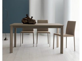 Стіл розкладний Zen Plus 140 + 40, creta, rovere grigio