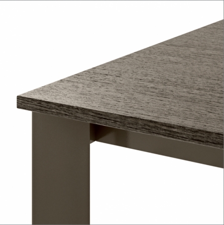 Стіл розкладний Zen Plus 140 + 40, creta, rovere grigio